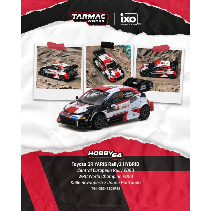 *PRE-ORDER* Toyota GR YARIS Rally1 HYBRID Central European Rally 2023 WRC World Champion Kalle Rovanperä / Jonne Halttunen 2023, 1:64 Scale — image 1