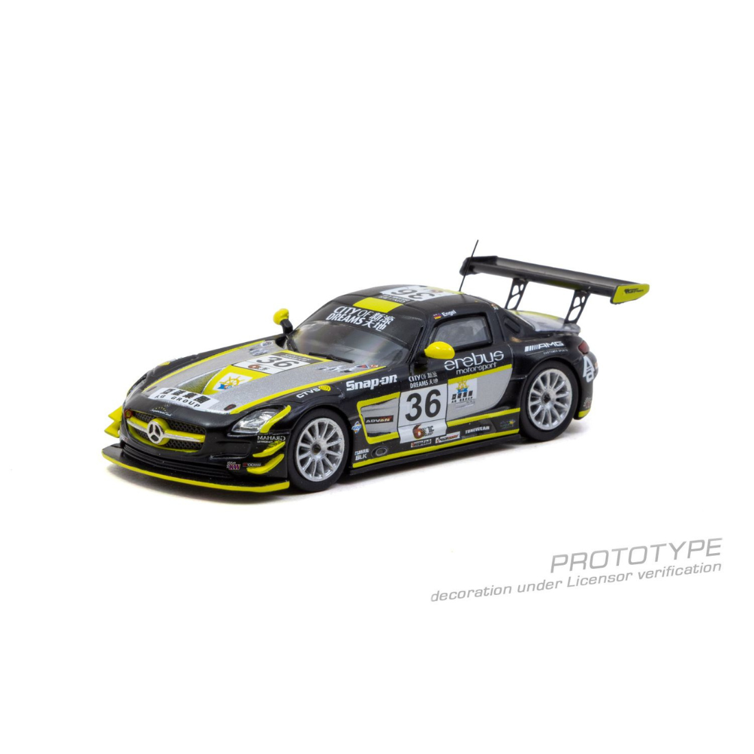 *PRE-ORDER* Mercedes AMG GT3 diecast Macau GT Cup 2013 Maro Engel, 1:64 Scale — image 2