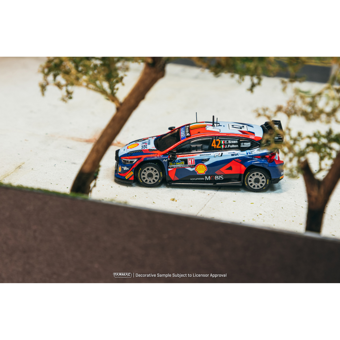 *PRE-ORDER* Hyundai i20 N Rally1 Hybrid Rally Sweden 2023 Craig Breen / James Fulton, 1:64 Scale — image 4