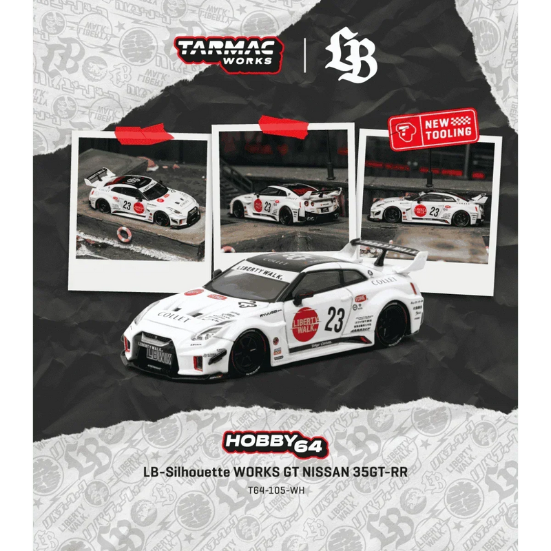 *PRE-ORDER* LB-Silhouette Works GT NISSAN 35GT-RR, 1:64 Scale (White) — image 1