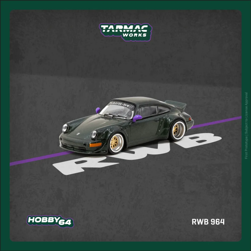 Porsche RWB 964, 1:64 Scale (Green) — image 1