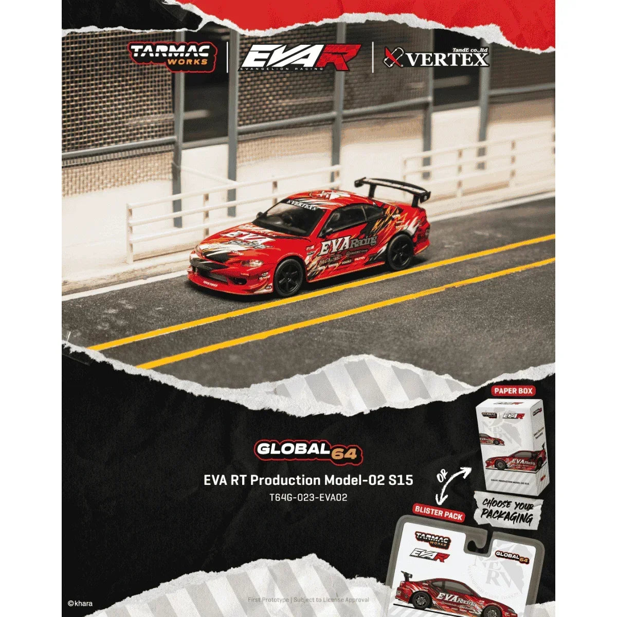 *PRE-ORDER* Nissan EVA RT Production Model-02 S15, 1:64 Scale — image 1