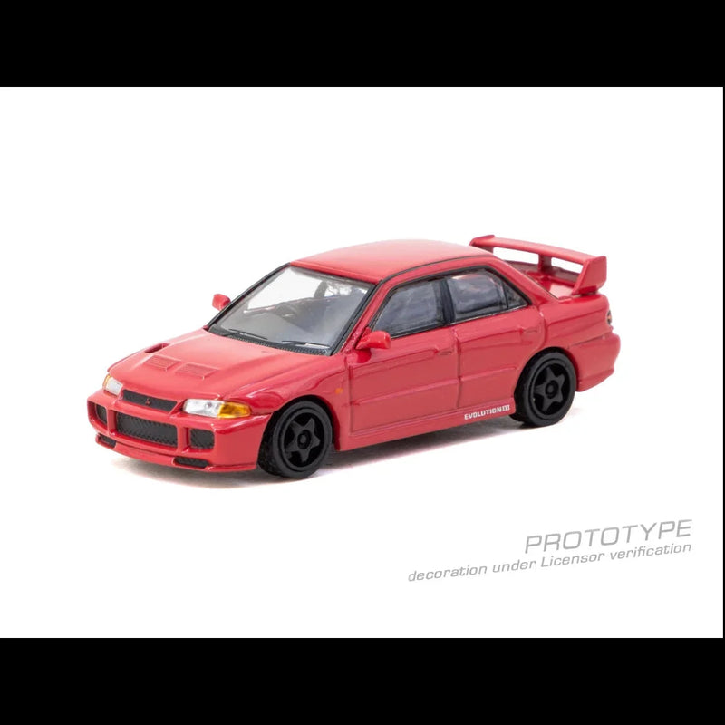 *PRE-ORDER* Mitsubishi Lancer GSR Evolution III Red (Chance of Chase Car), 1:64 Scale — image 2