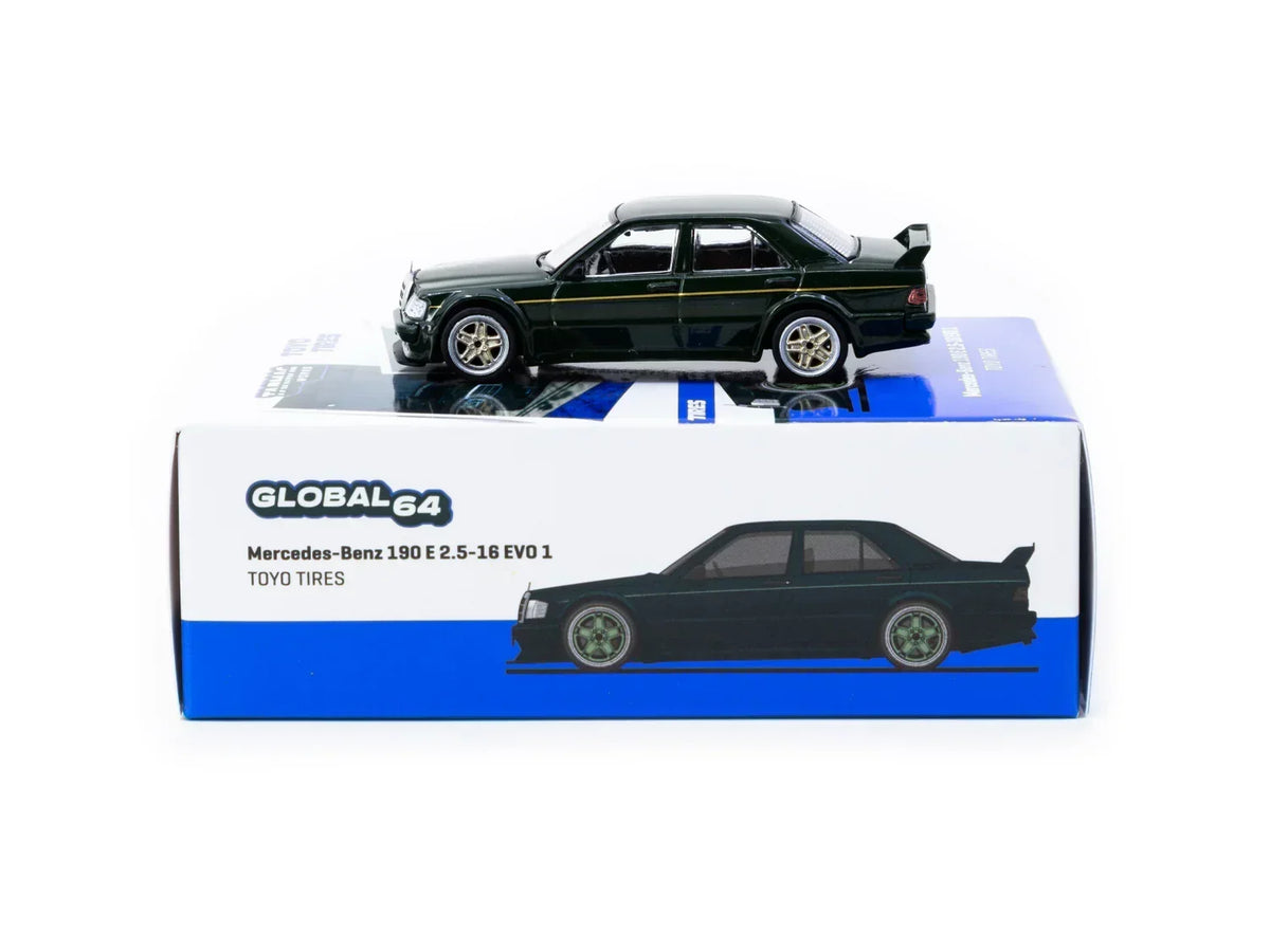 Mercedes-Benz 190 E 2.5-16 Evo 1 Toyo Tires - Global64, 1:64 Scale (Black) — image 3