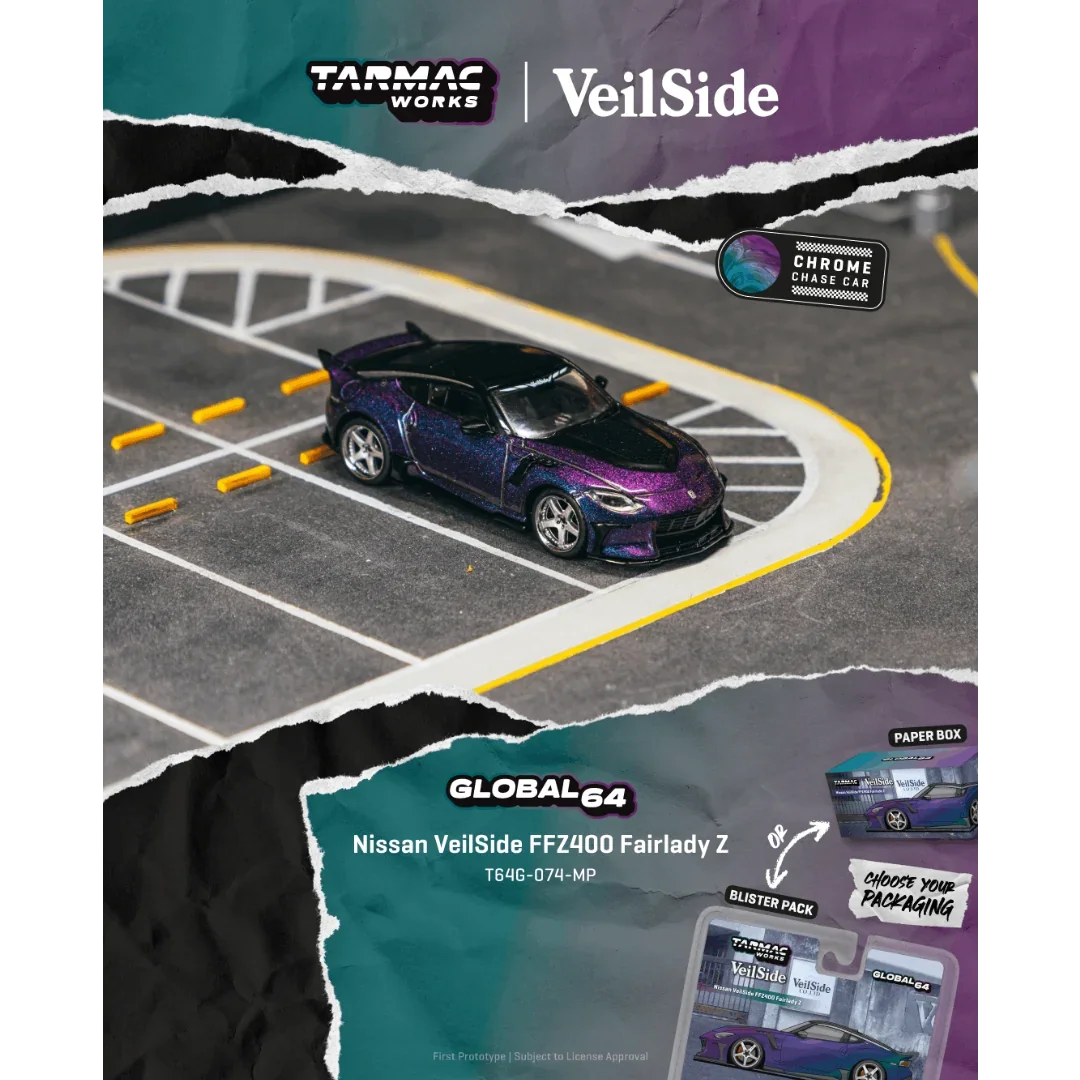 *PRE-ORDER* Nissan VeilSide FFZ400 Fairlady Z Chameleon Purple (Chance of Chase Car), 1:64 Scale — image 1