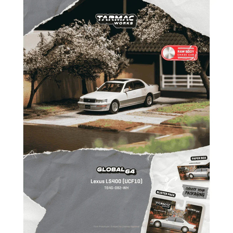*PRE-ORDER* Lexus LS400 (UCF10) Chance of Chase Car, 1:64 Scale (Pearl White) — image 1