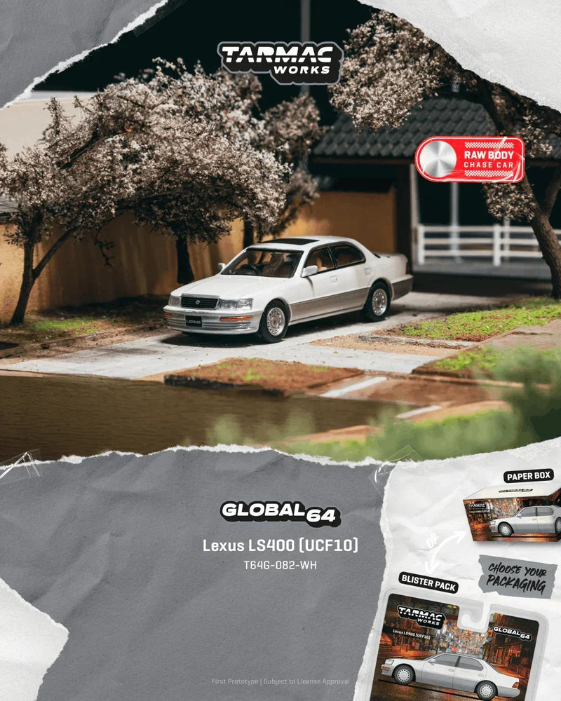 *PRE-ORDER* Lexus LS400 (UCF10) Chance of Chase Car (Blister Pack), 1:64 Scale (Pearl White) — image 1