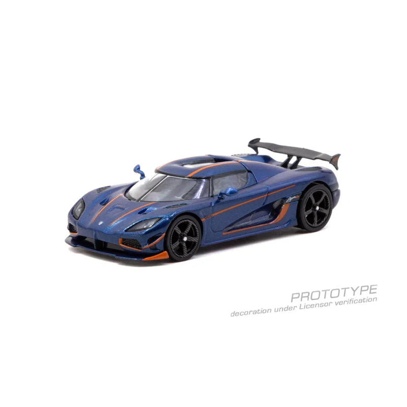 *PRE-ORDER* Koenigsegg Agera RS Dark Blue Carbon Fiber / Orange Accents, 1:64 Scale — image 2