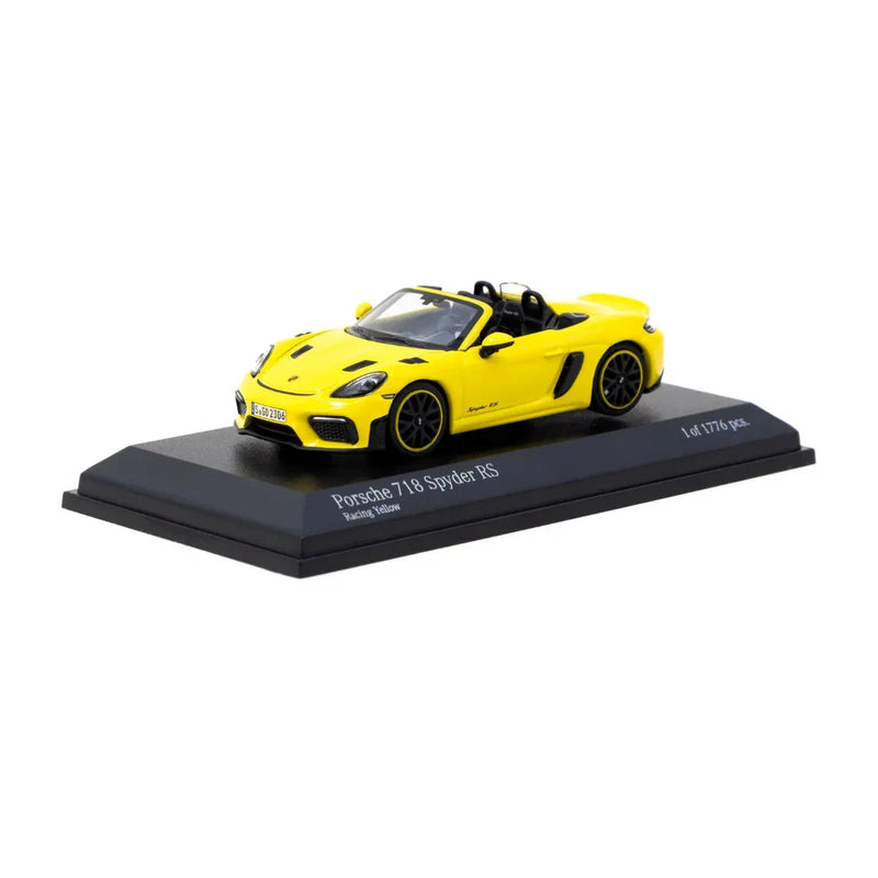 Porsche diecast 718 Spyder RS Racing - Collab64, 1:64 Scale (Yellow) — image 1