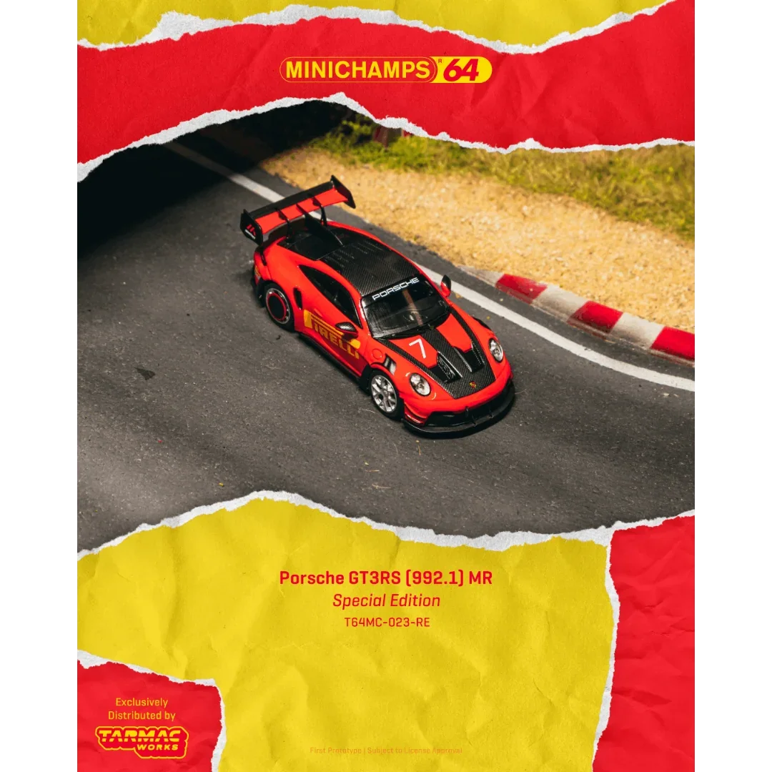 *PRE-ORDER* Porsche diecast GT3RS (992.1) MR, 1:64 Scale (Red) — image 1