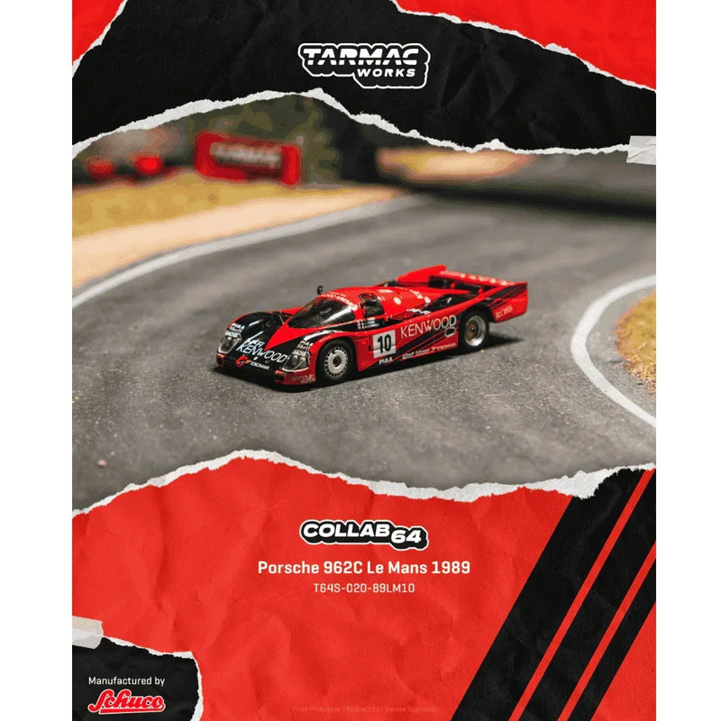 *PRE-ORDER* Porsche diecast 962C Le Mans 1989 #10 (Chance of Chase Car), 1:64 Scale — image 1
