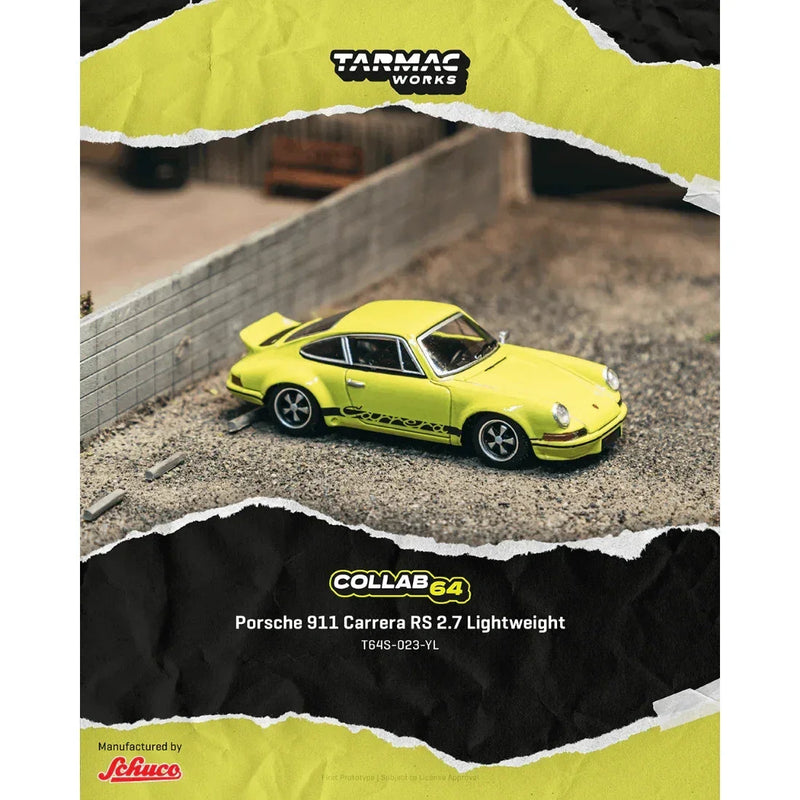 *PRE-ORDER* Porsche diecast 911 Carrera RS 2.7 Lightweight Chance of Chase Car (Yellow) — image 1