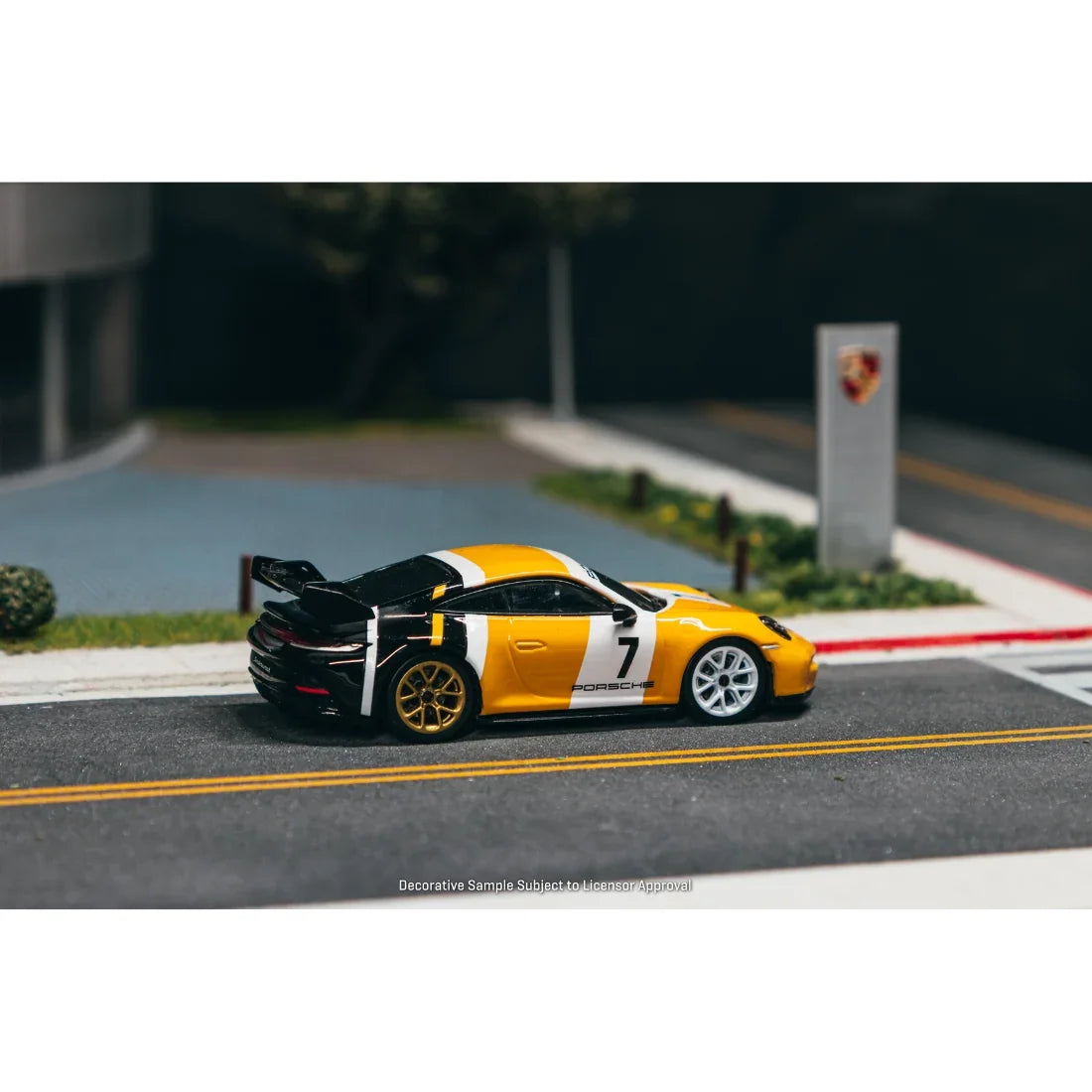 *PRE-ORDER* Porsche diecast 911 GT3 (992), 1:64 Scale (Yellow/Black) — image 4