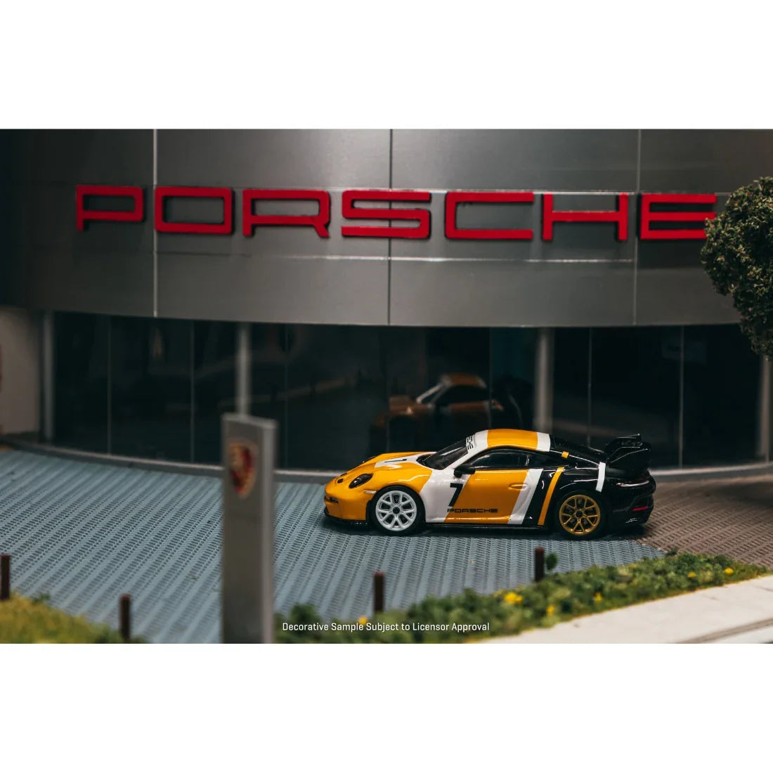 *PRE-ORDER* Porsche diecast 911 GT3 (992), 1:64 Scale (Yellow/Black) — image 2