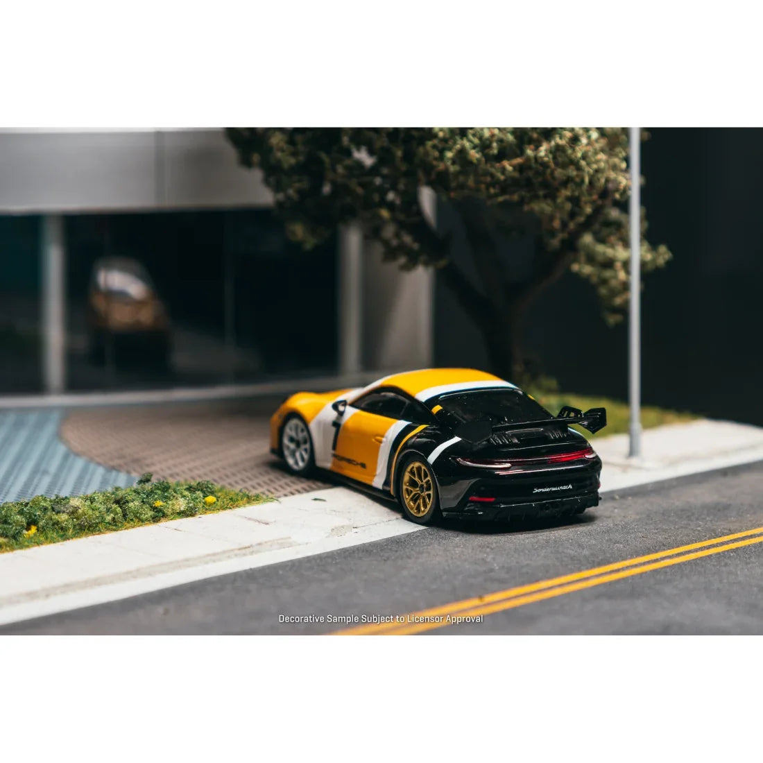 *PRE-ORDER* Porsche diecast 911 GT3 (992), 1:64 Scale (Yellow/Black) — image 3