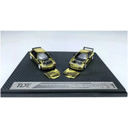 *TDE 2026* Honda Civic Type R (EK9) & Integra Type R (Mugen) Twin Set (Limited to 299 Sets), 1:64 Scale (Gold Chrome) — image 5