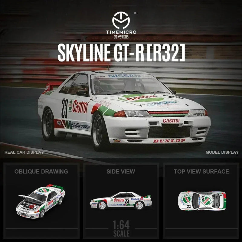 TM-Nissan GTR R32-Red and Green No. 23 CASTROL-Figure Edition, 1:64 Scale — image 2