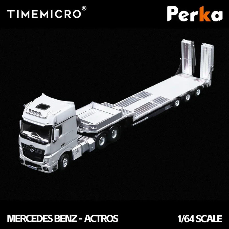 Mercedes-Benz Mercedes-Benz Trailer Transporter, 1:64 Scale (White) — image 1