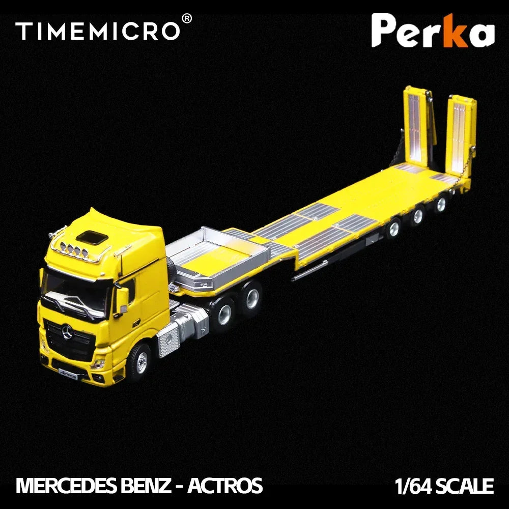 Mercedes-Benz Trailer Transporter, 1:64 Scale (Yellow) — image 1