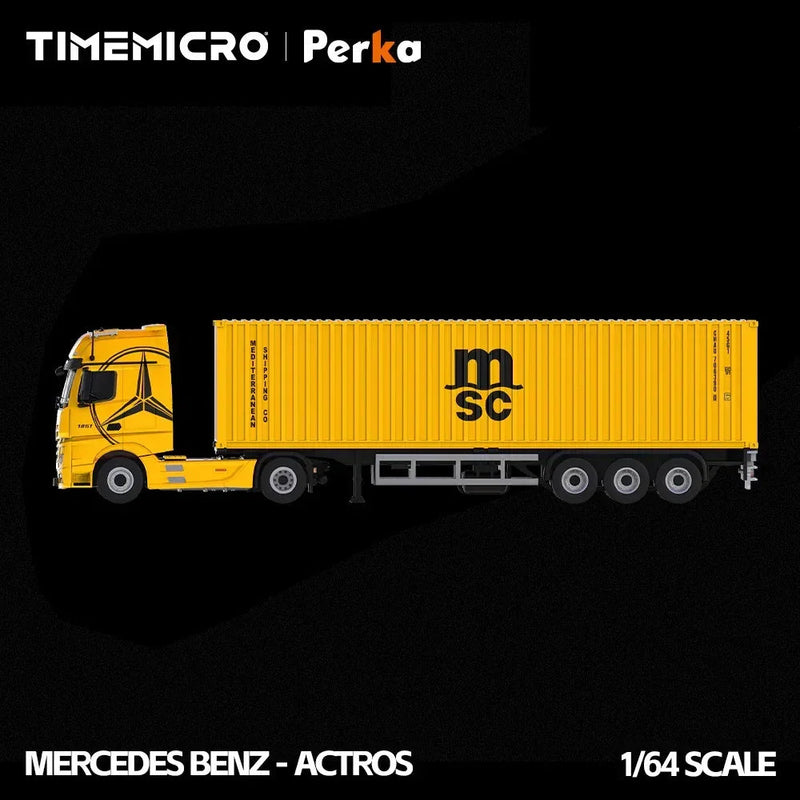Mercedes-Benz Actros Container Truck, 1:64 Scale (Bright Yellow) — image 2