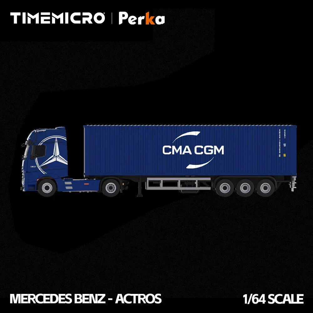 Mercedes-Benz Actros Container Truck, 1:64 Scale (Deep Sea Blue) — image 2
