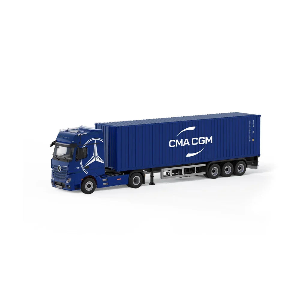 Mercedes-Benz Actros Container Truck, 1:64 Scale (Deep Sea Blue) — image 4