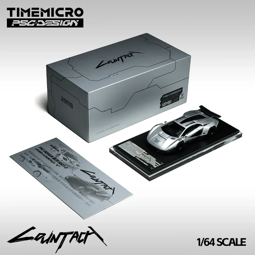 Lamborghini Contache V-Matte Silver Grey Exhibition Edition(Limited to 999), 1:64 Scale — image 1