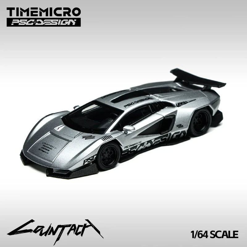 Lamborghini Contache V-Matte Silver Grey Exhibition Edition(Limited to 999), 1:64 Scale — image 2