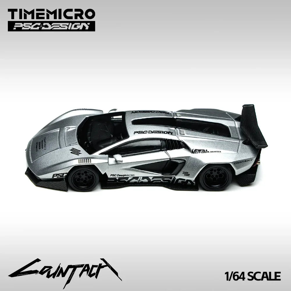 Lamborghini Contache V-Matte Silver Grey Exhibition Edition(Limited to 999), 1:64 Scale — image 3