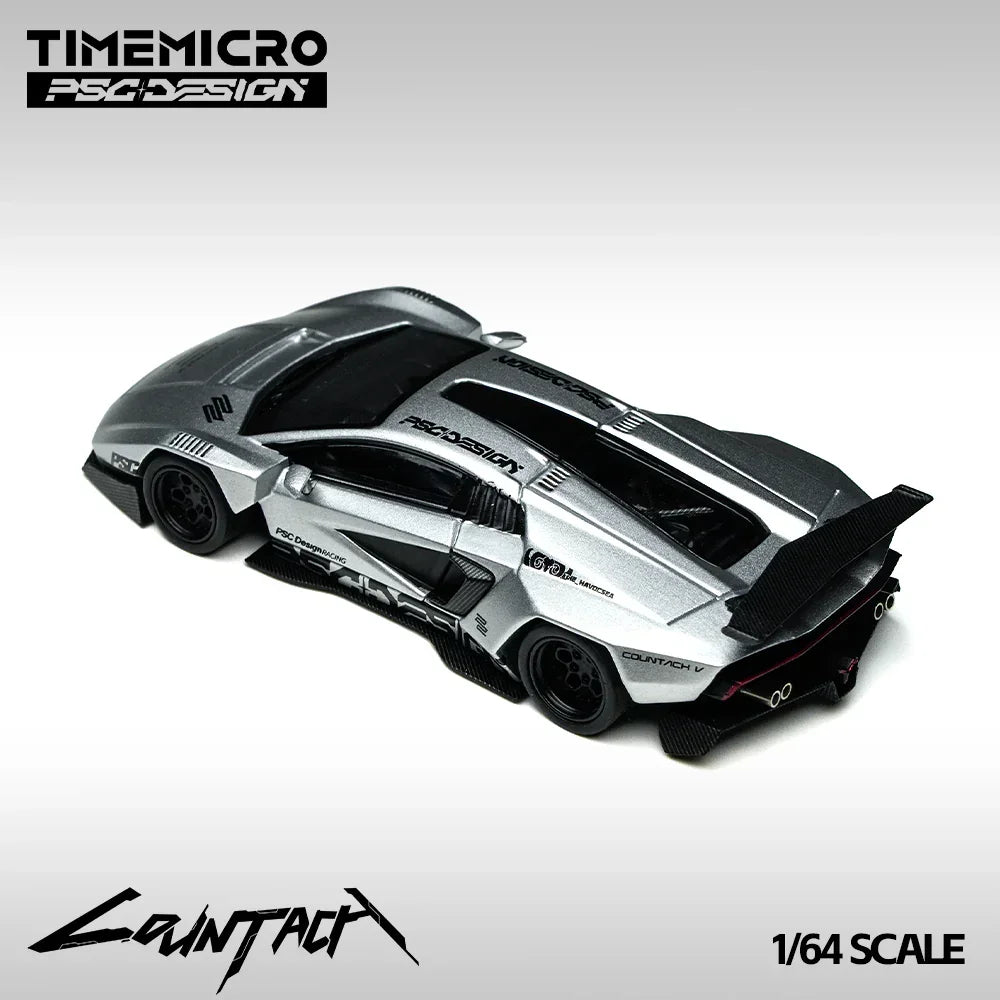 Lamborghini Contache V-Matte Silver Grey Exhibition Edition(Limited to 999), 1:64 Scale — image 4