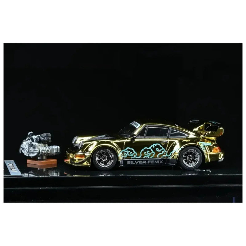*TMCS 2026* Porsche diecast 964 Silver Pheonix (Limited Edition to 1299pcs) Gold Chrome, 1:64 Scale — image 2