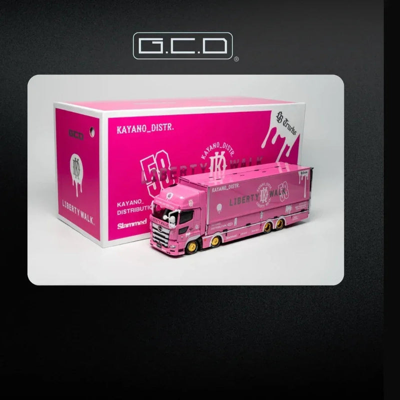 *PRE-ORDER* GCD LB Truck HINO 300 Pink , 1:64 Scale — image 1