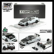 *TMCS 2026* Top Secret 35GT-R White Pearl Matte with Carbon Bonnet, 1:64 Scale — image 1