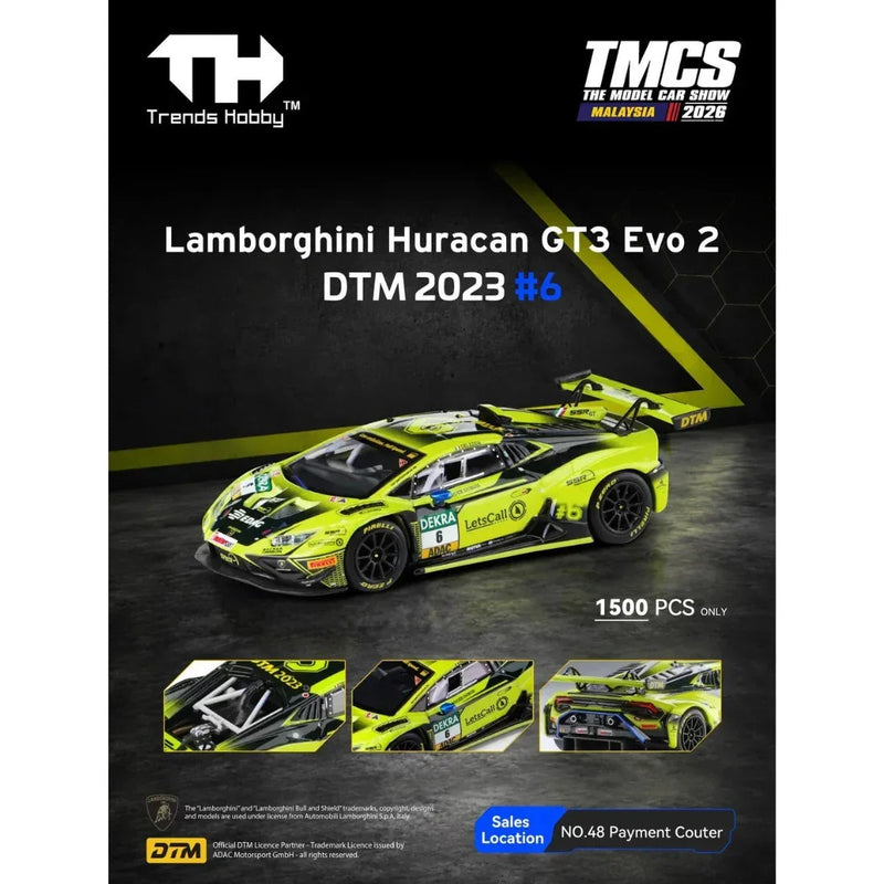 *TMCS 2026* Lamborghini Huracan GT3 EVO 2 DTM 2023 #6, 1:64 Scale — image 1