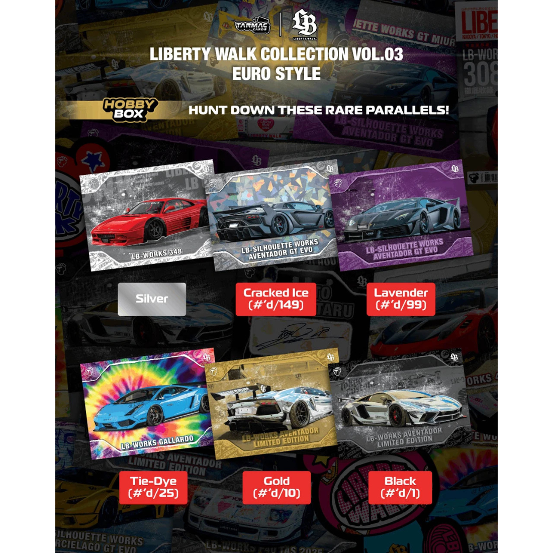 *PRE-ORDER* COLLECTIBLE TRADING CARDS Liberty Walk Collection Vol.03 Euro Style-Hobby Box, 1:64 Scale — image 1