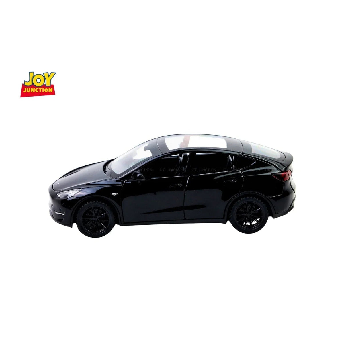 Tesla Model Y Pullback Toy Car - Light, Sound with Openable Doors, 1:32 Scale (Black) — image 2