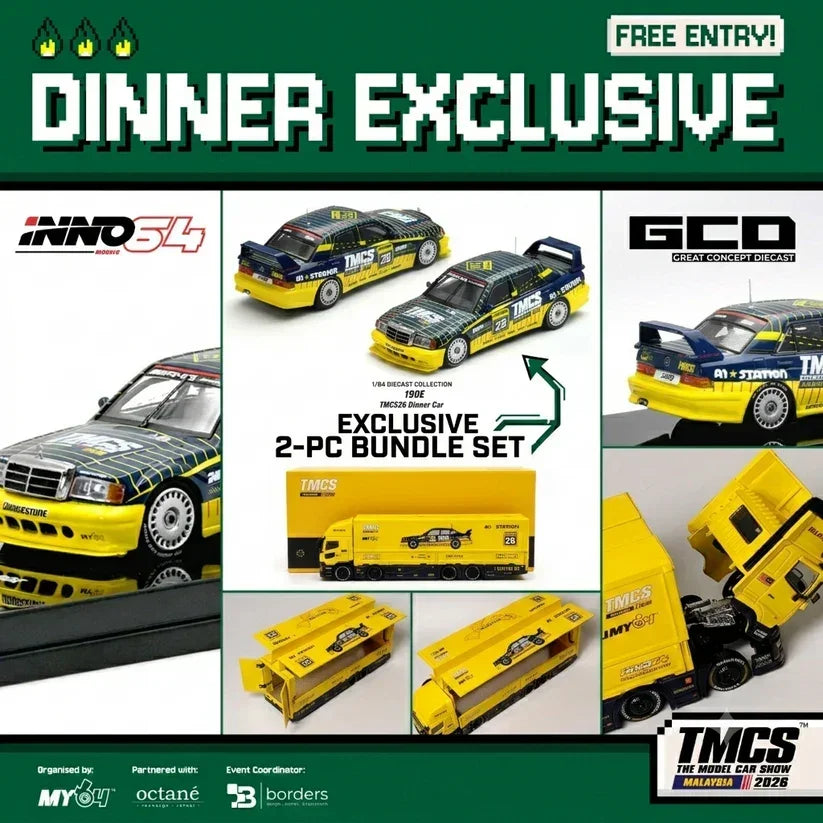 *TMCS 2026* Liberty Walk Hino Profia 2018 (Limited 350 Sets) & Mercedes Benz 190E A1-Station — image 1