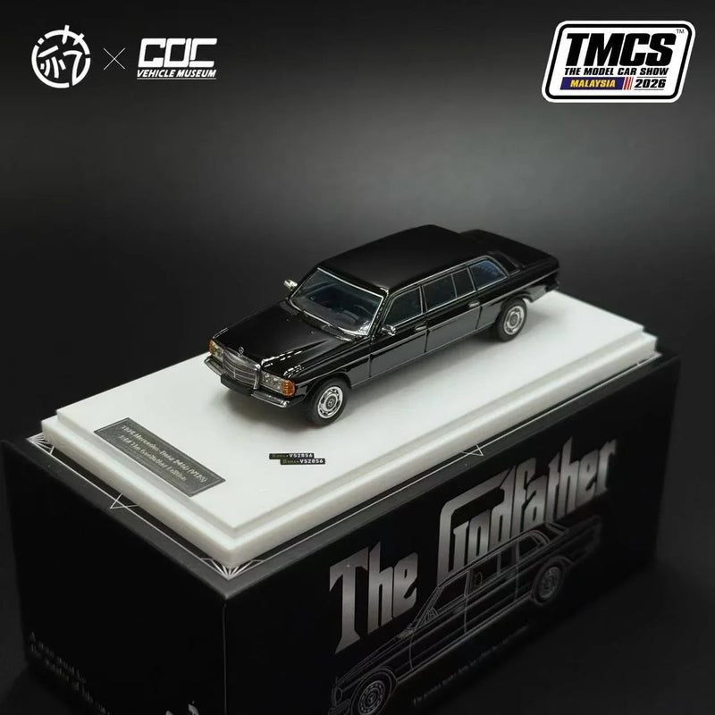 Mercedes Benz W123 LIMO - The Godfather Edition, 1:64 Scale (Black) — image 1