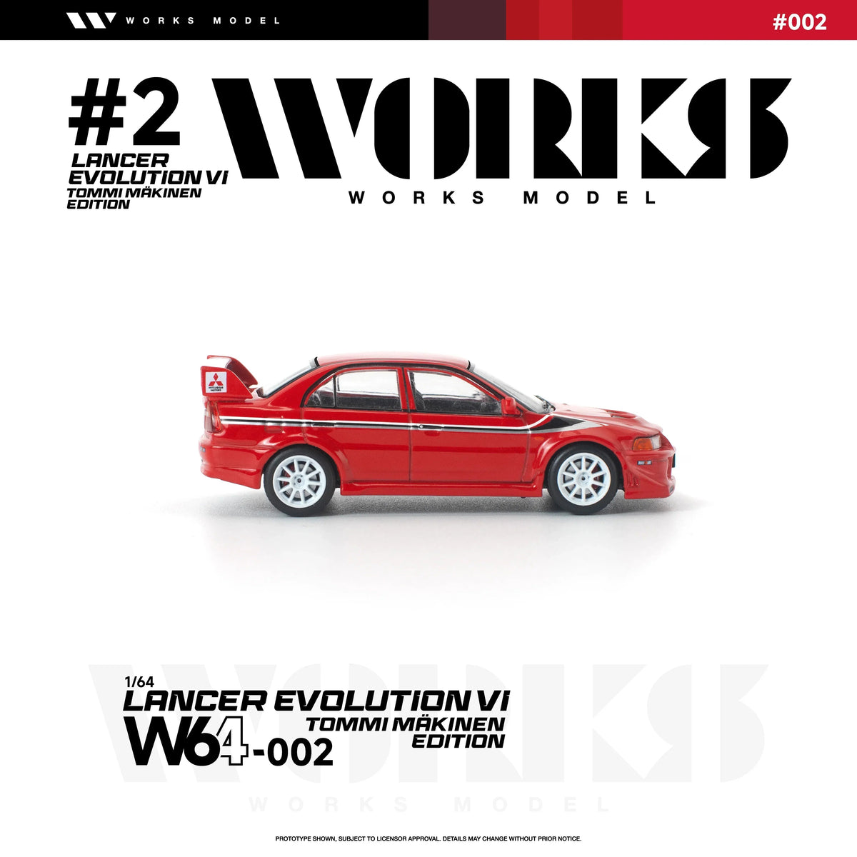 *PRE-ORDER* Mitsubishi Lancer Evolution Vi Tommi Makinen, 1:64 Scale (Red) — image 5