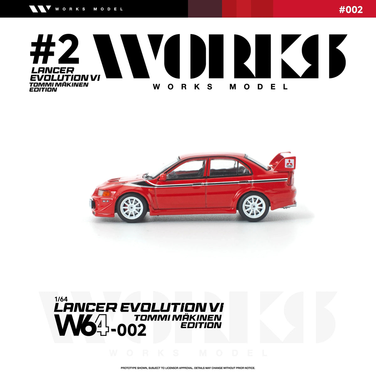 *PRE-ORDER* Mitsubishi Lancer Evolution Vi Tommi Makinen, 1:64 Scale (Red) — image 2