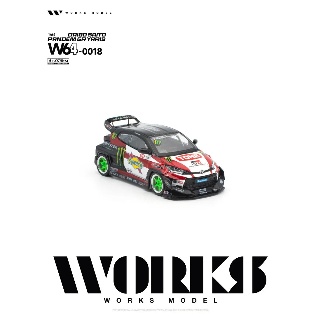 *PRE-ORDER* Toyota Pandem GR YARIS DAIGO SAITO, 1:64 Scale — image 4