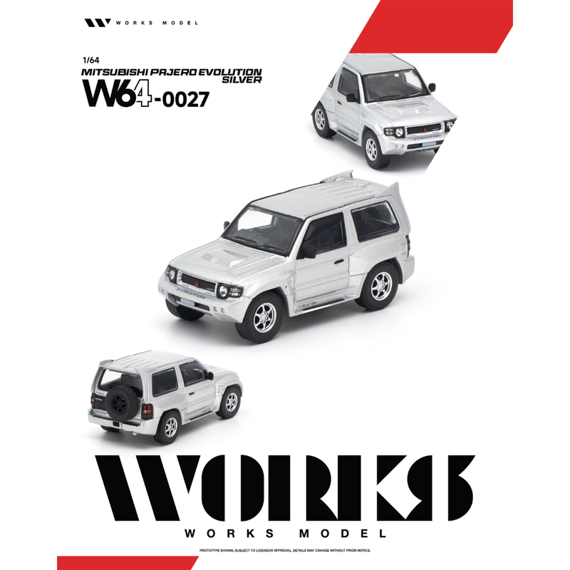 *PRE-ORDER* Mitsubishi Pajero Evolution Silver, 1:64 Scale — image 1