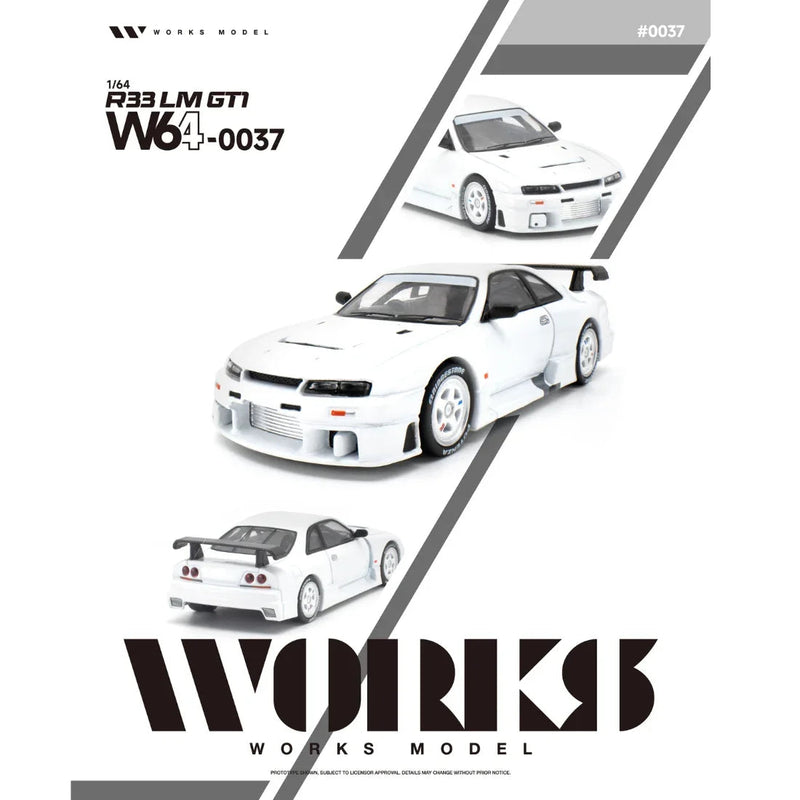 *PRE-ORDER* Nissan R33 LM 1995 GT1, 1:64 Scale (White) — image 1