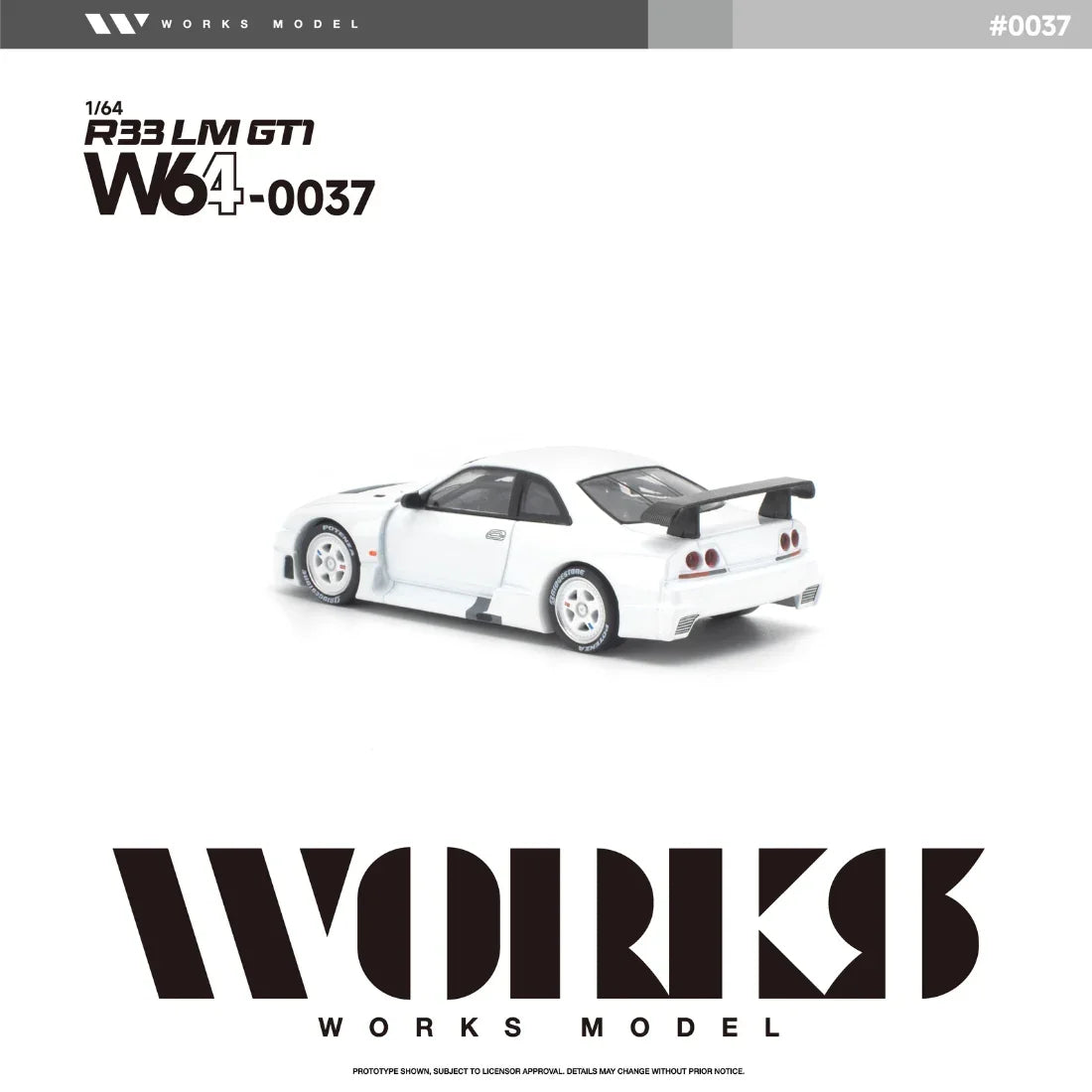 *PRE-ORDER* Nissan R33 LM 1995 GT1, 1:64 Scale (White) — image 4