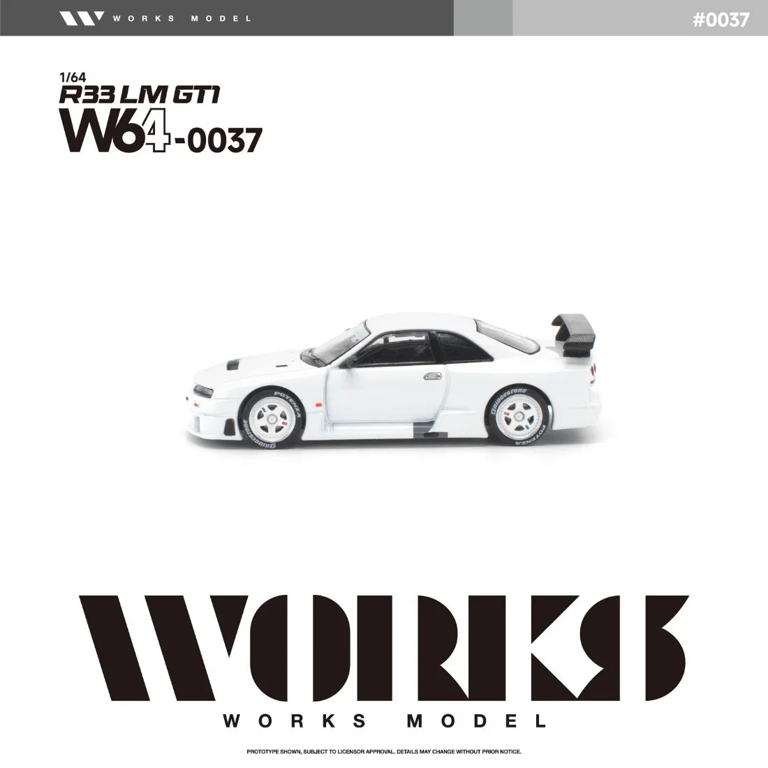 *PRE-ORDER* Nissan R33 LM 1995 GT1, 1:64 Scale (White) — image 3