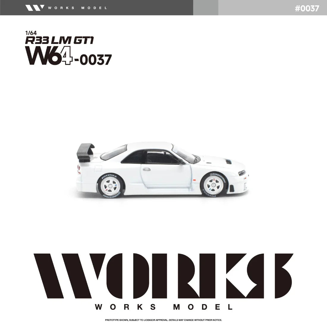 *PRE-ORDER* Nissan R33 LM 1995 GT1, 1:64 Scale (White) — image 5