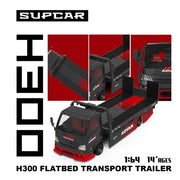 Advan H300 Flatbed Transport Trailer, 1:64 Scale (Red) — image 1