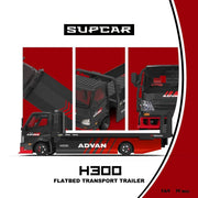 Advan H300 Flatbed Transport Trailer, 1:64 Scale (Red) — image 2