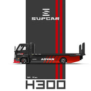 Advan H300 Flatbed Transport Trailer, 1:64 Scale (Red) — image 4