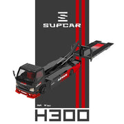 Advan H300 Flatbed Transport Trailer, 1:64 Scale (Red) — image 7